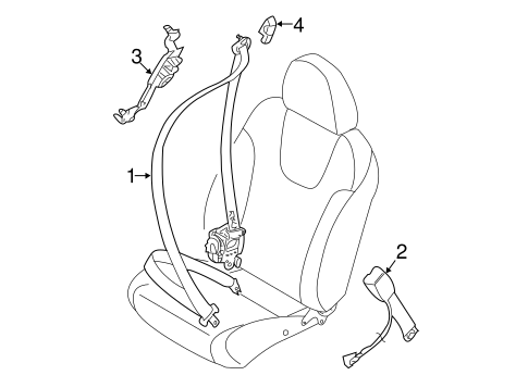 Front Seat Belts for 2016 Subaru Crosstrek #0