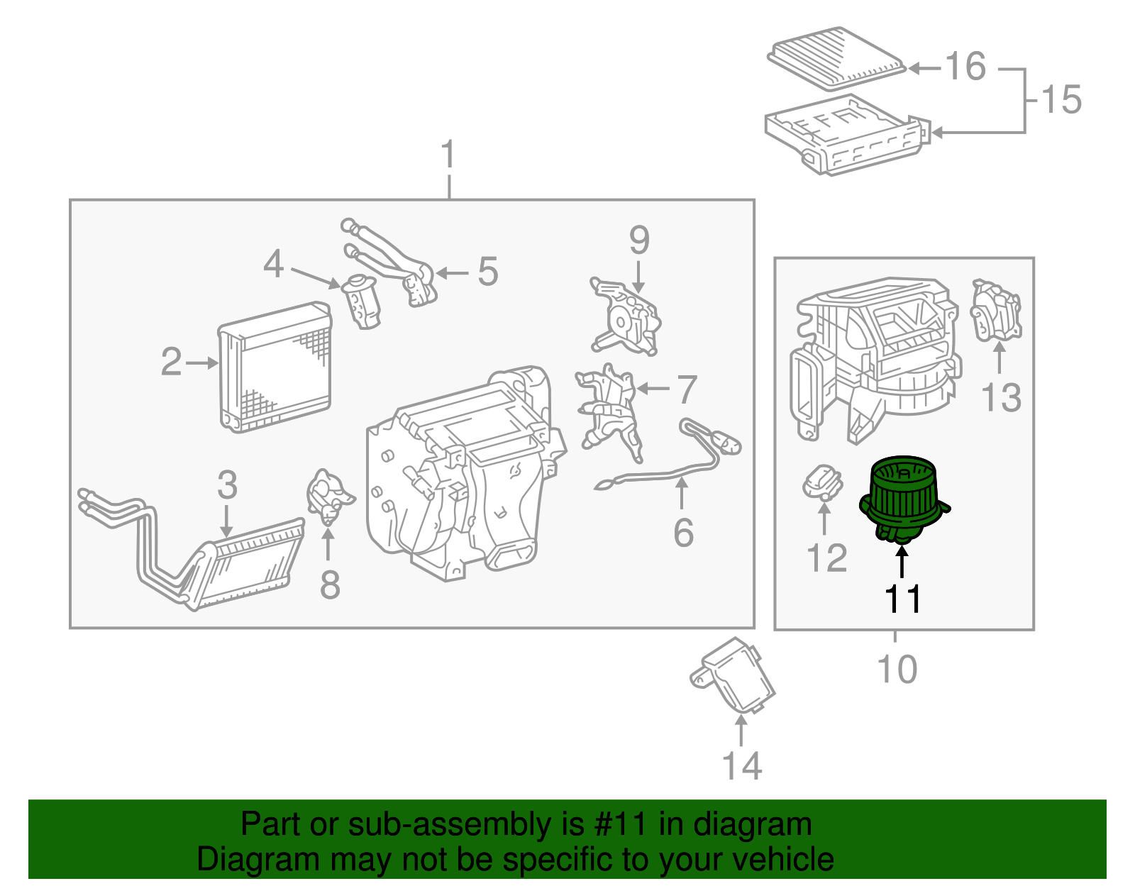 HVAC Blower Motor - Toyota (87103-35060)
