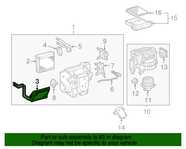 8710735100 Heater Core 20012014 Toyota OEM Genuine Toyota Parts