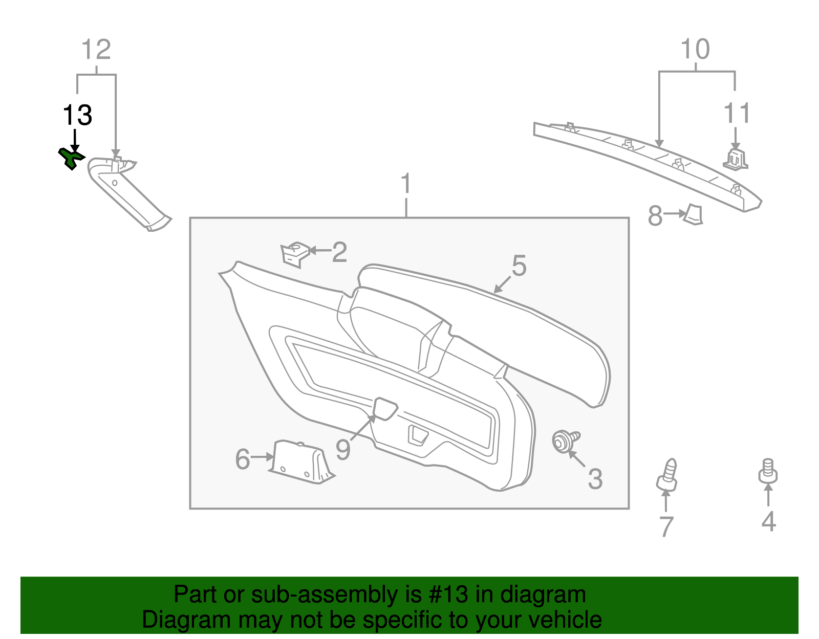 Retainer, L/Gate Tr (Push In) - GM (94530762)
