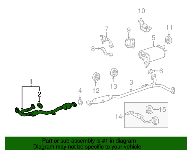 20112012 Lexus ES350 Catalytic Converter 1741031430 Lexus Direct parts