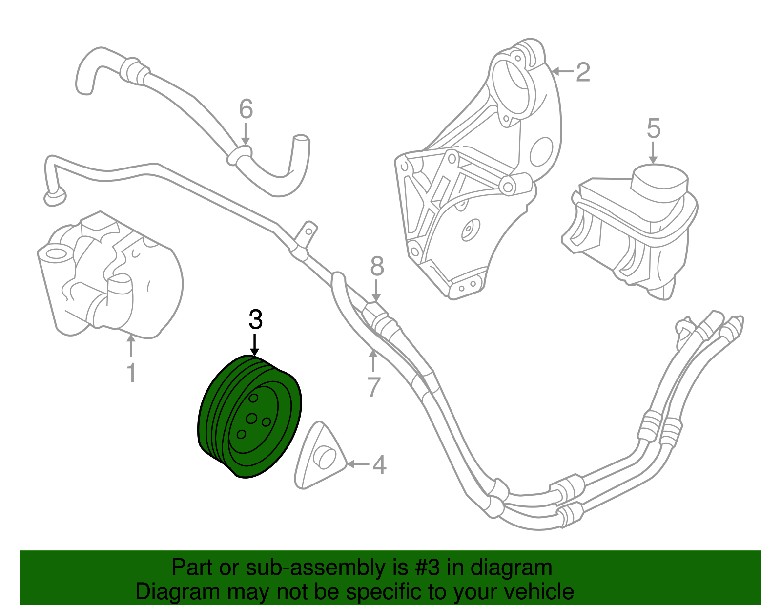 Pulley, P/S Pump - GM (90409788)