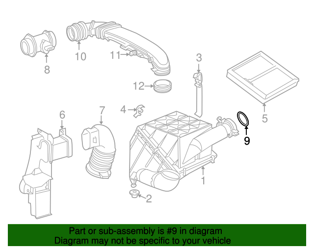 0219974748 Mass Air Flow Sensor Seal 19941998 MercedesBenz