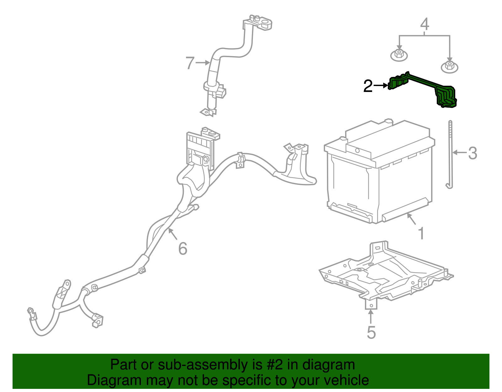 Battery Hold Down Retainer - GM (96647580)