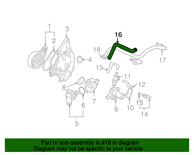 OEM 20022006 Honda CRV Hose, Bypass Inlet 19504PPAA00 Majestic