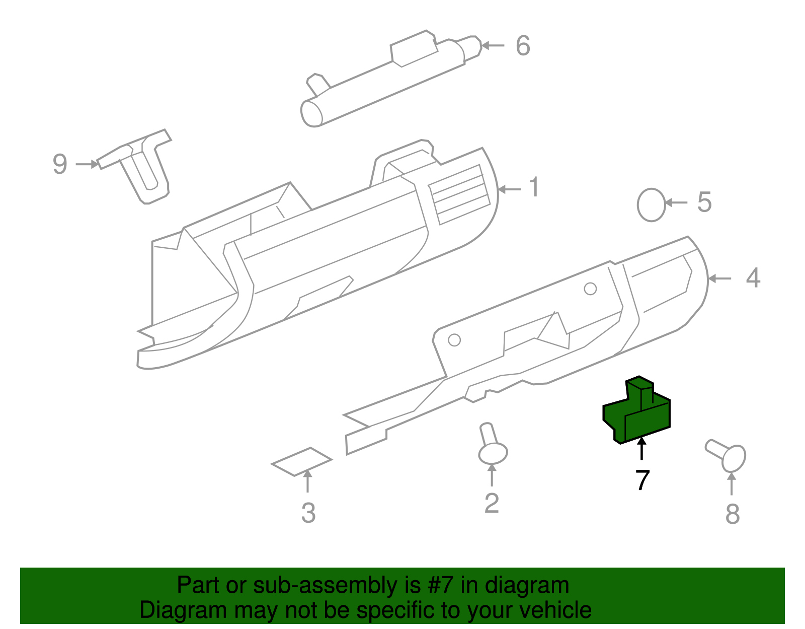 Instrument Panel Compartment Door Latch - GM (25960443)