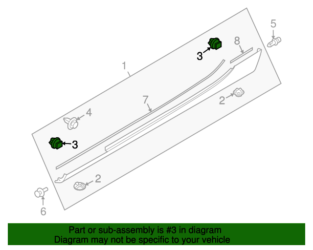 20012020 Mazda Rocker Molding Retainer Clip G18K51SJ3 MazdaSwag