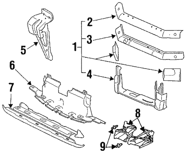 19972003 Pontiac Grand Prix Air Baffle 10284956