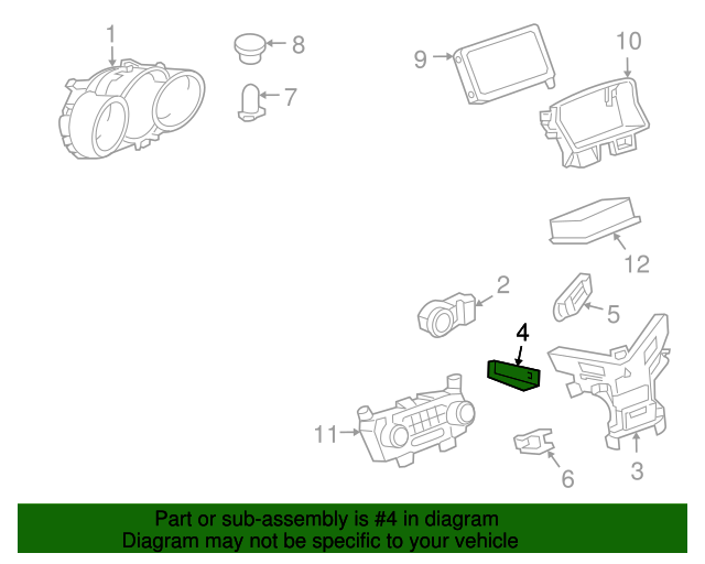 95174719 GM Jet Black Passenger Side Door Lock Switch GM Parts Store
