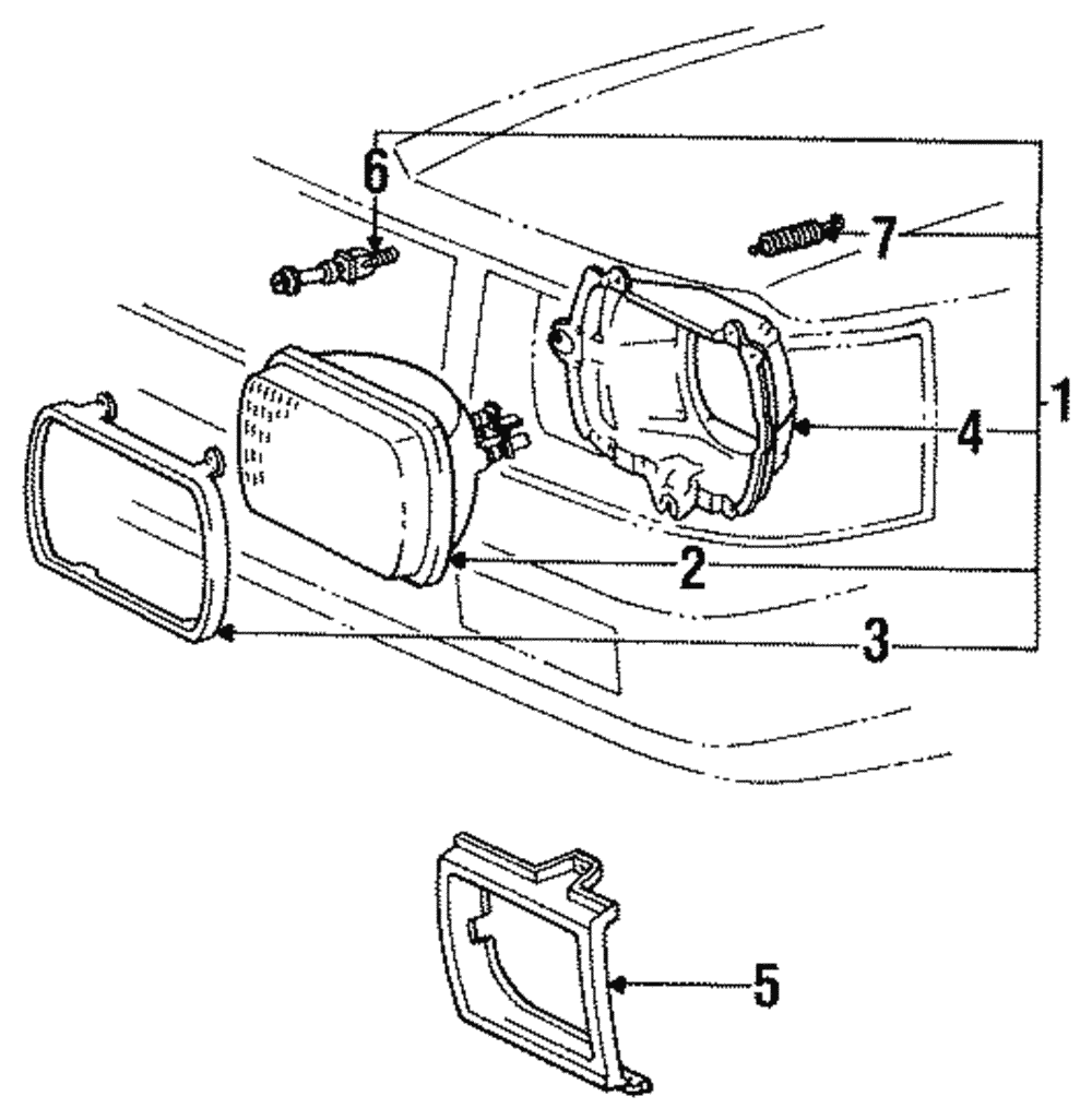 Headlamp Door - Toyota (53132-89112)