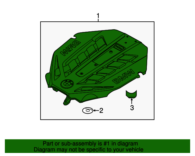 13717577456 Engine Cover 20082019 BMW BMWPartsHub