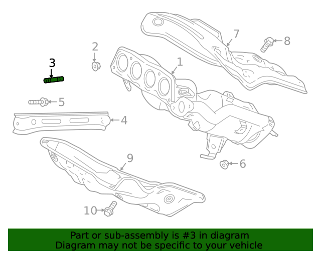 20072023 Toyota Exhaust Manifold Stud 90126A0019 Toyota Parts