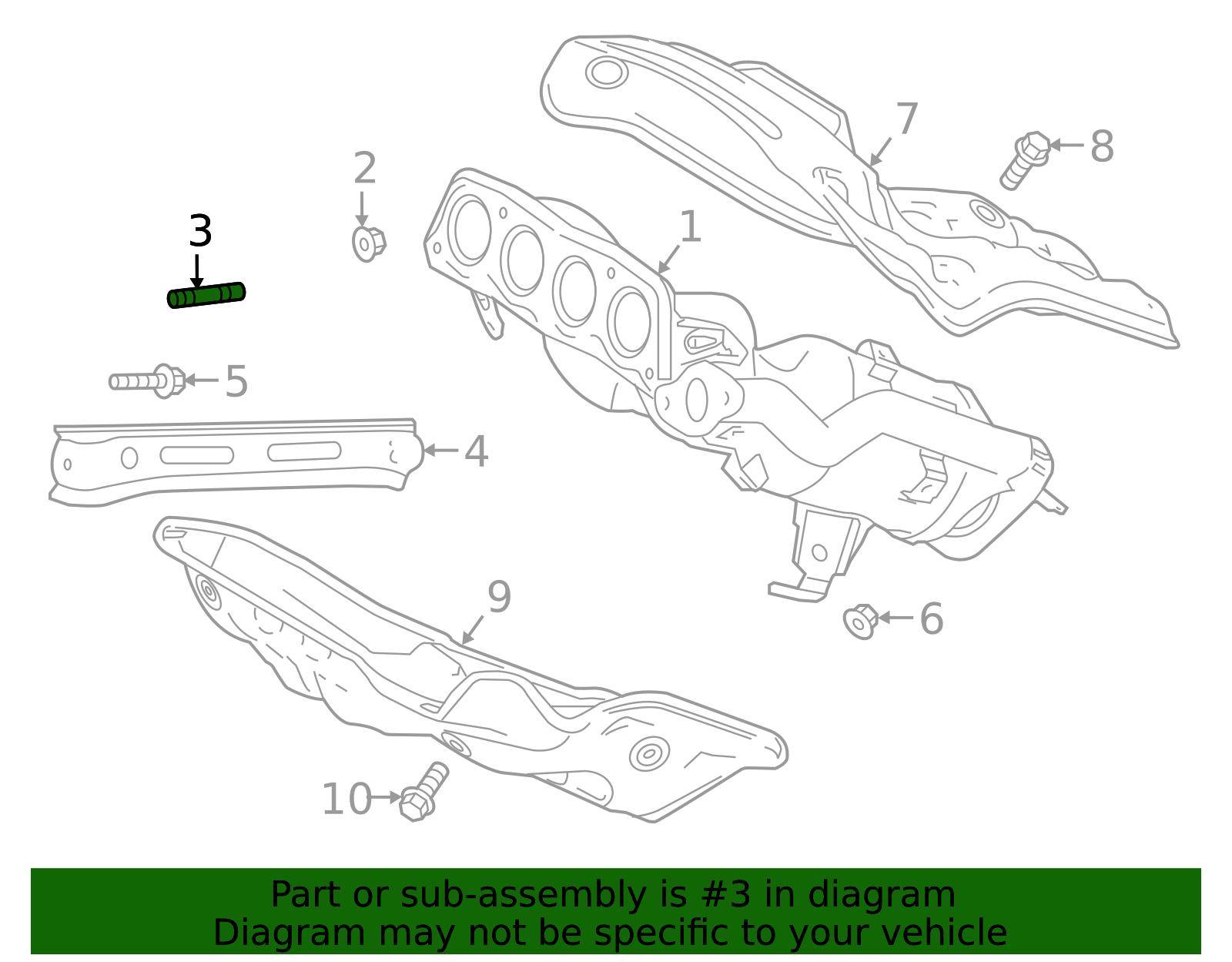 Exhaust Manifold Stud - Scion (90126-A0019)