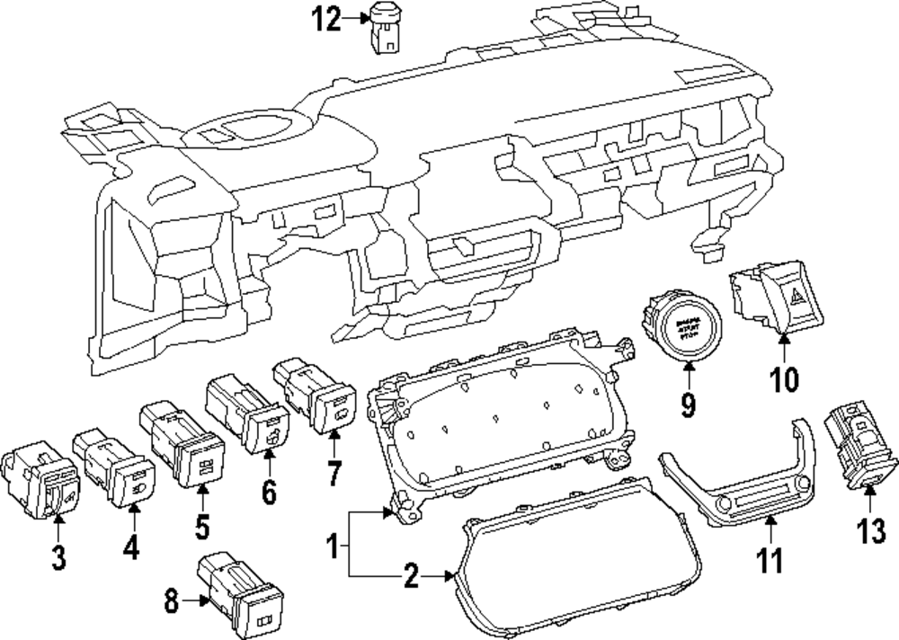 Window Defroster Switch - Toyota (84794-12020)