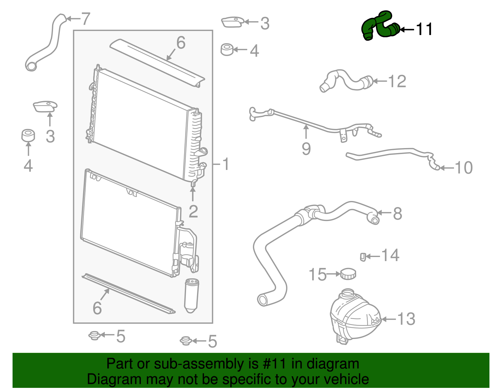 HVAC Heater Inlet Hose - GM (09128704)