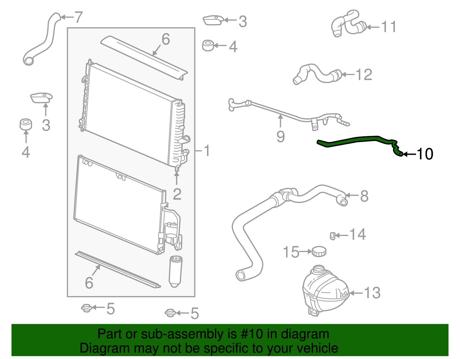 Hose, Rad Surge Tk Air Bl - GM (09129001)
