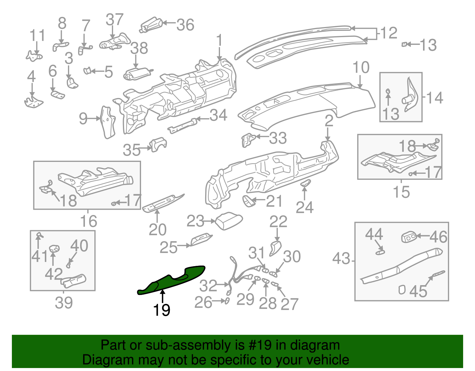 Knee Bolster - GM (25690777)