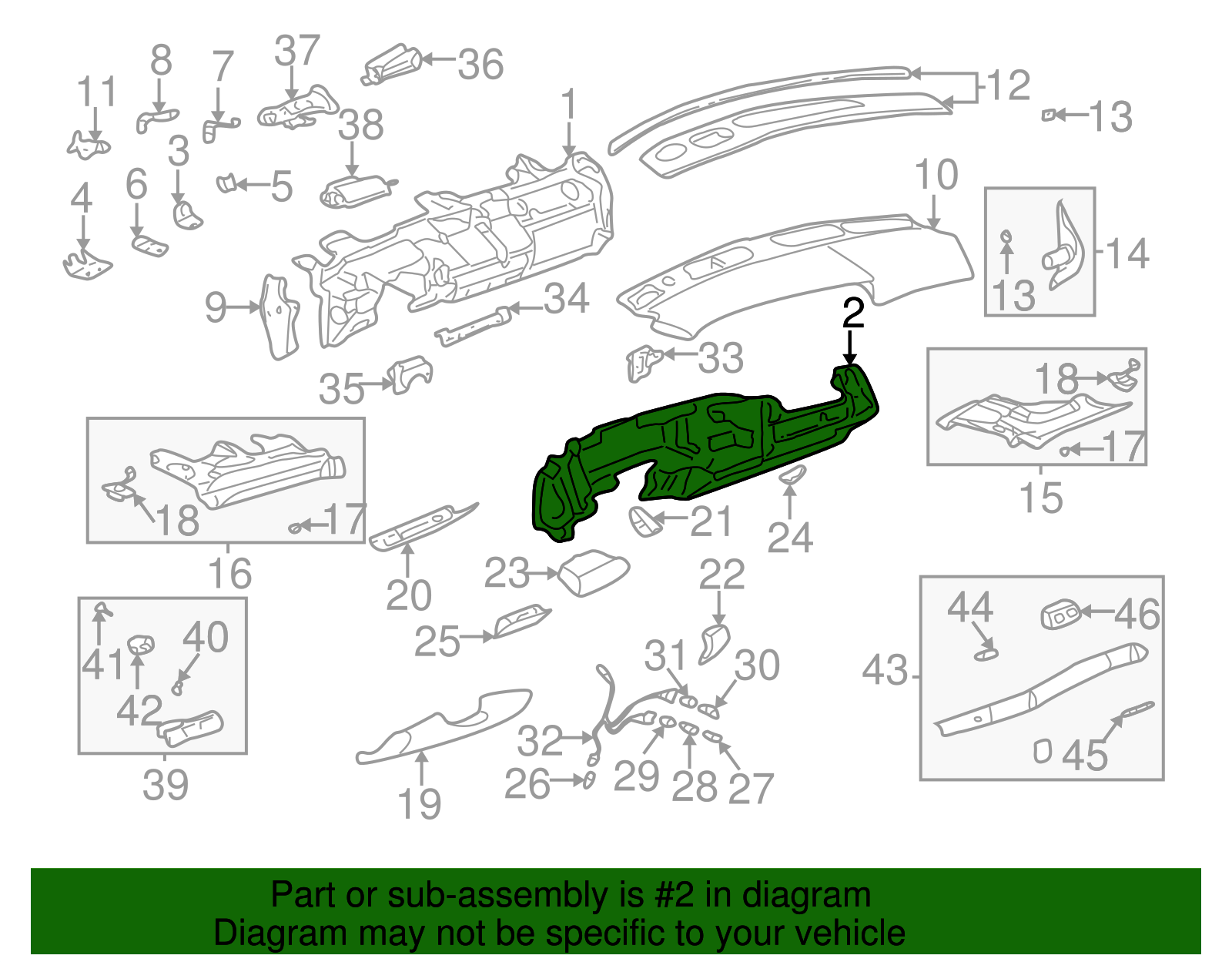 Instrument Panel - GM (25704640)