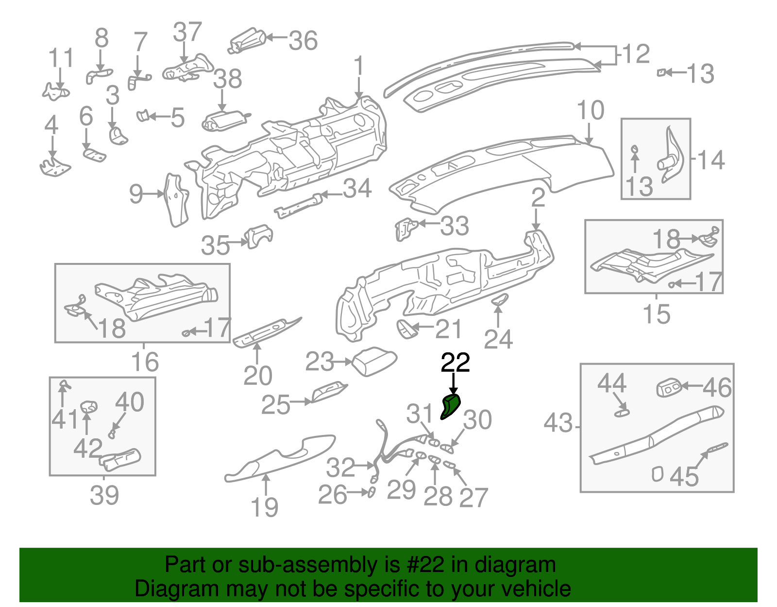 Trim Plate - GM (25666816)