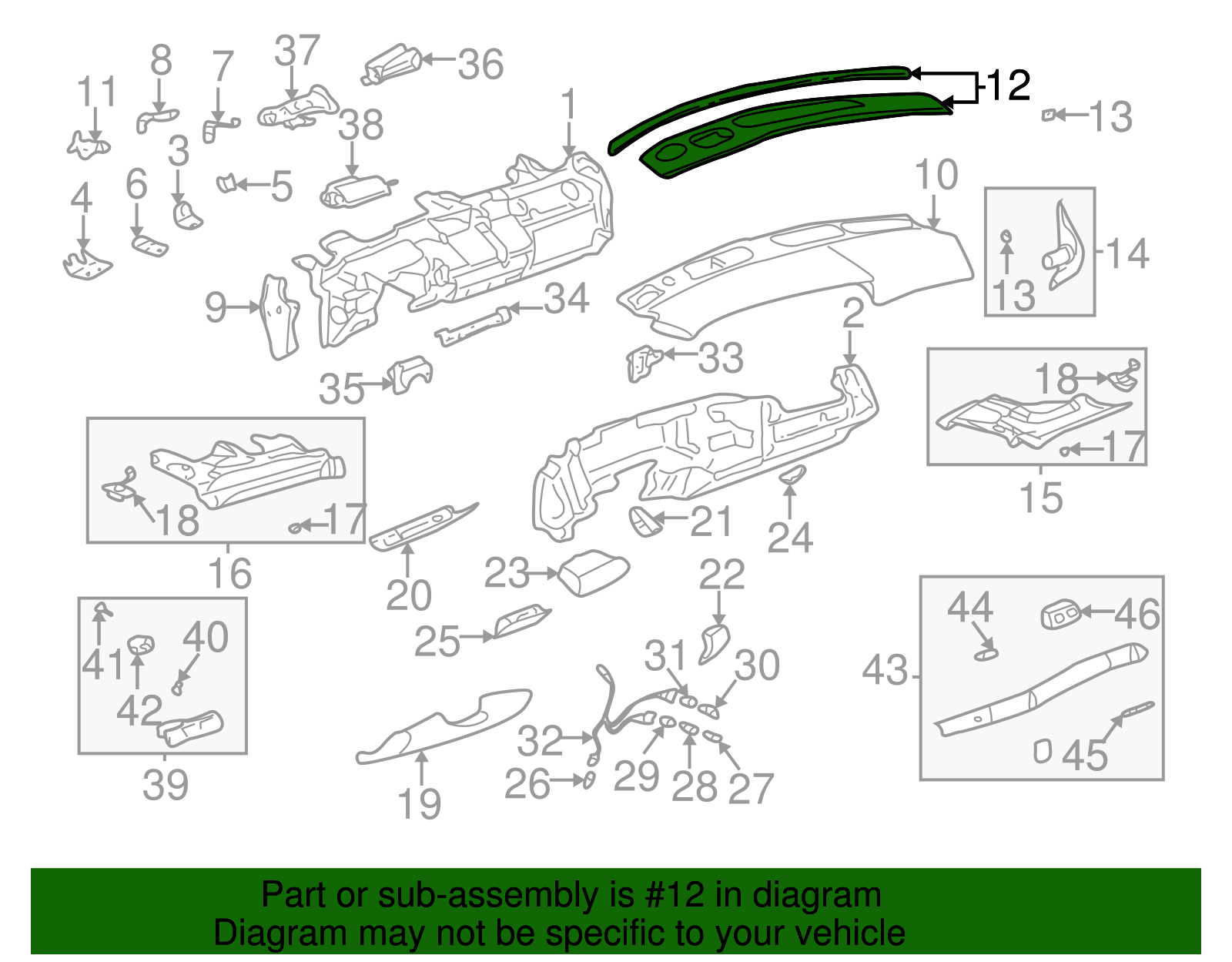 Defroster Grille - Buick (25719498)