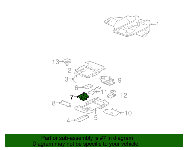 20062011 Buick Lucerne Sunroof Switch 10372574