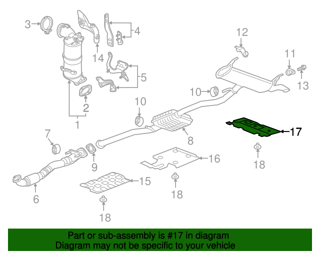 20182020 GM Exhaust Underbody Heat Shield 23462778