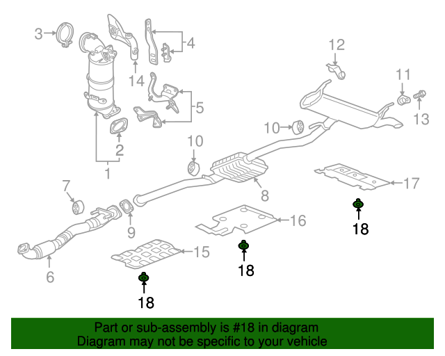 20172023 GM Exhaust Heat Shield Nut 11602886
