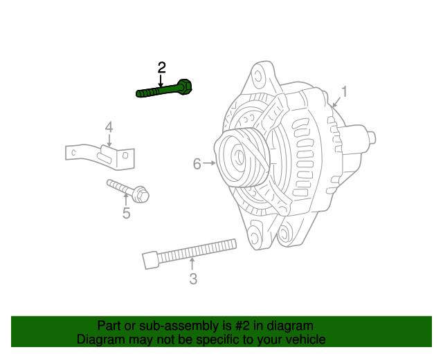 3747124000 Alternator Mount Bolt 20002008 Hyundai World OEM