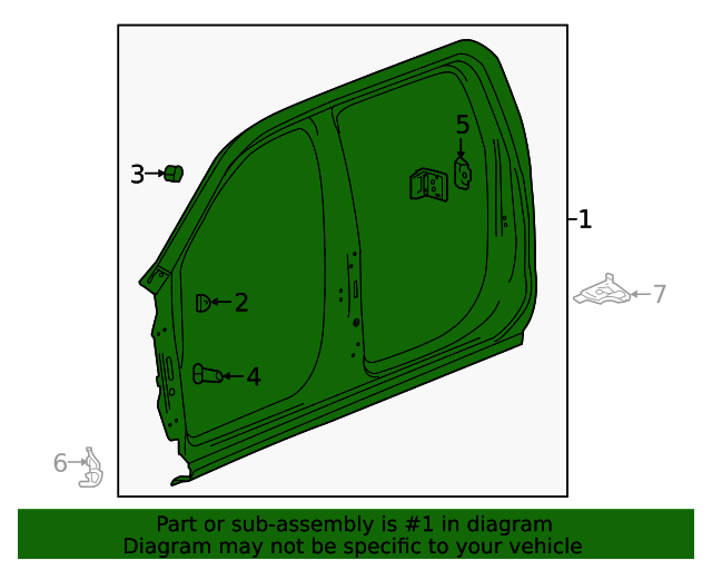 20202023 GM Body Driver Side Outer Panel 84982656 GM