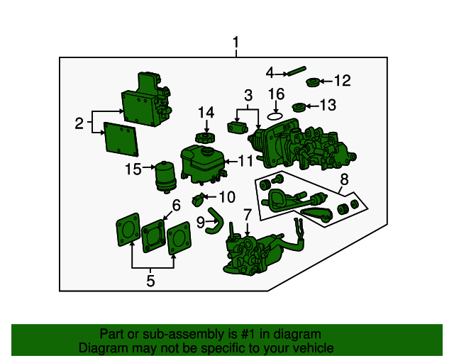 20062010 Hummer Power Brake Booster Hydraulic Motor Pump Kit 15240729