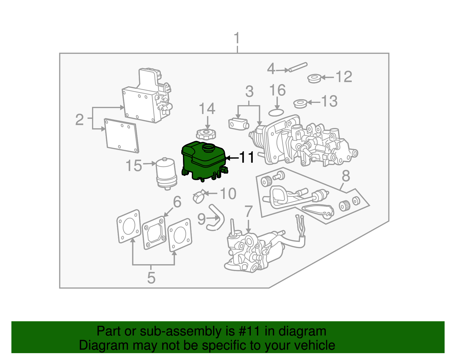 Reservoir Kit, Brake M/Cylinder - GM (19257837)