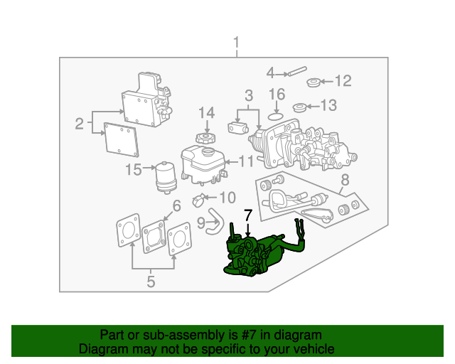 20062010 Hummer Power Brake Booster Hydraulic Motor Pump Kit 15240729