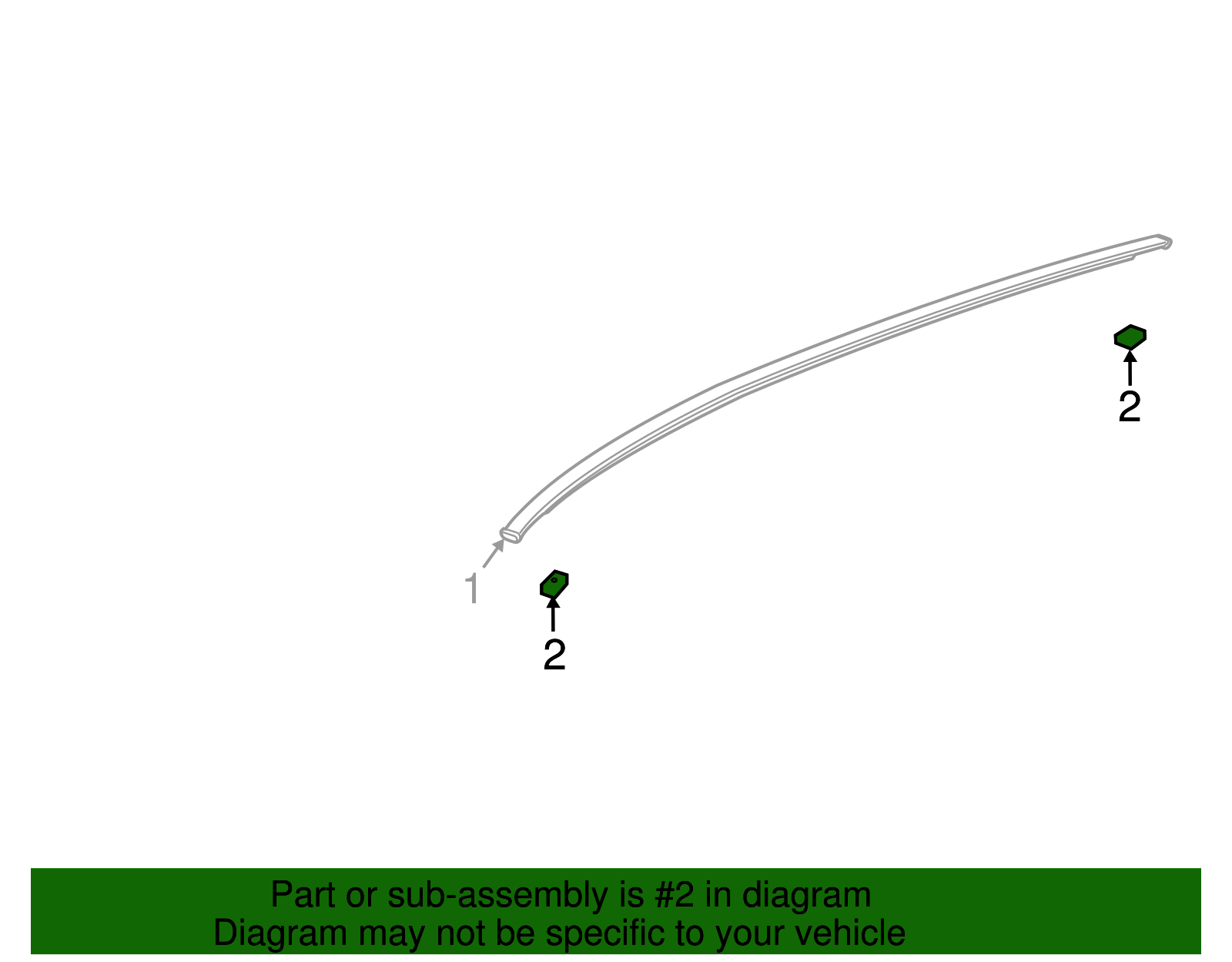 Genuine GM Roof Panel Molding Clip 20968056