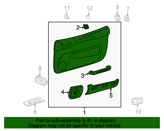 6762042020B0 Trim Panel Assembly 1996 Toyota RAV4 Longo Toyota Parts