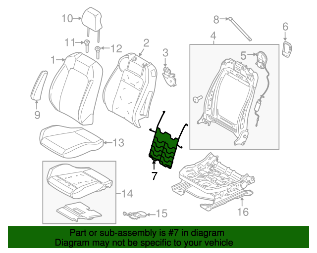 Genuine OEM Ford Lumbar Support FU5Z6364842C OEM Ford Parts