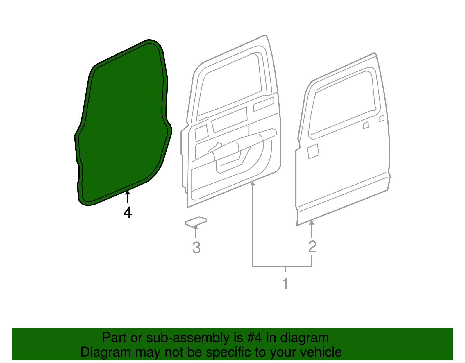 Passenger Side Front Door Weatherstrip - GM (25931868)