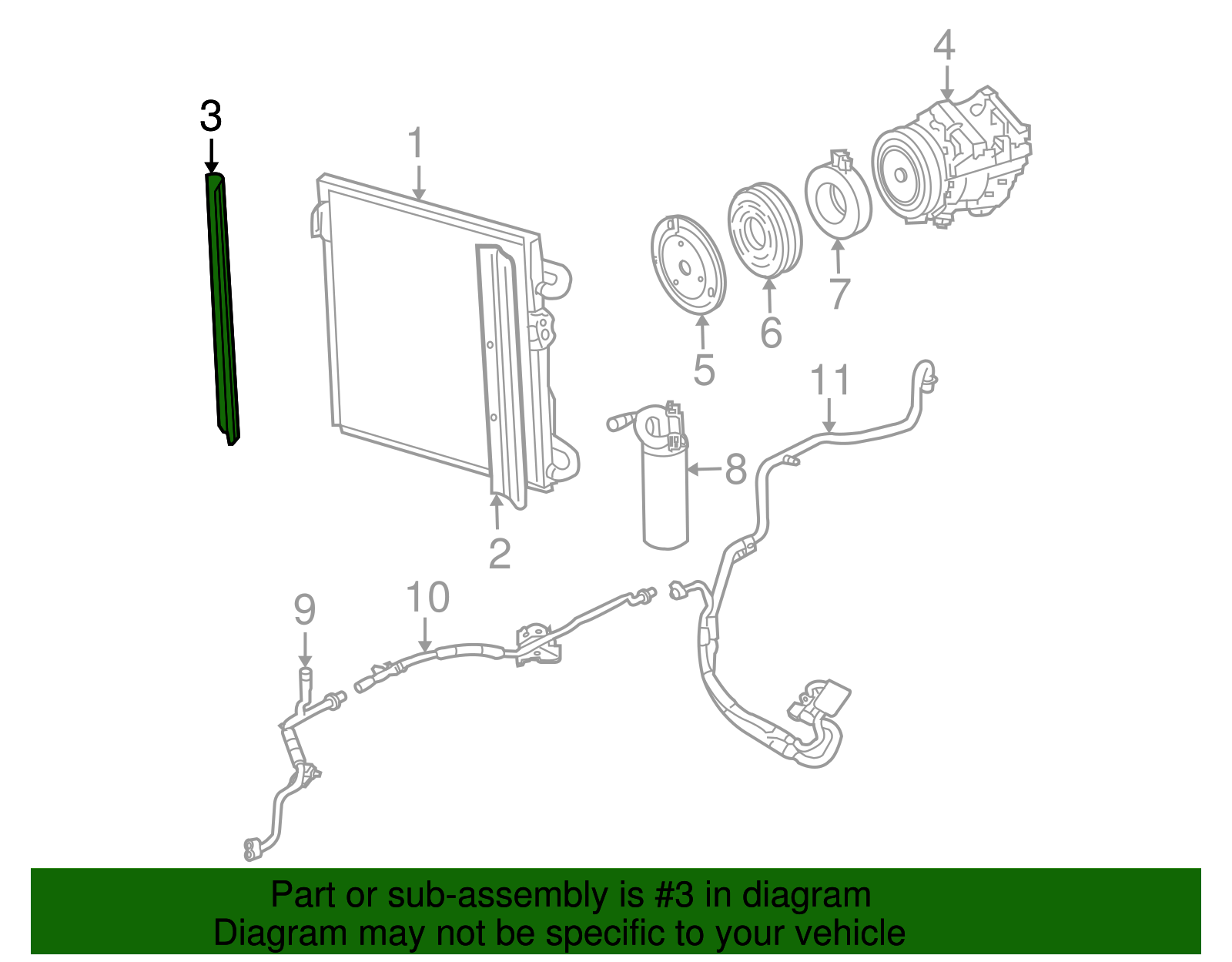 A/C Condenser Seal - Ford (YL8Z-19E572-AA)