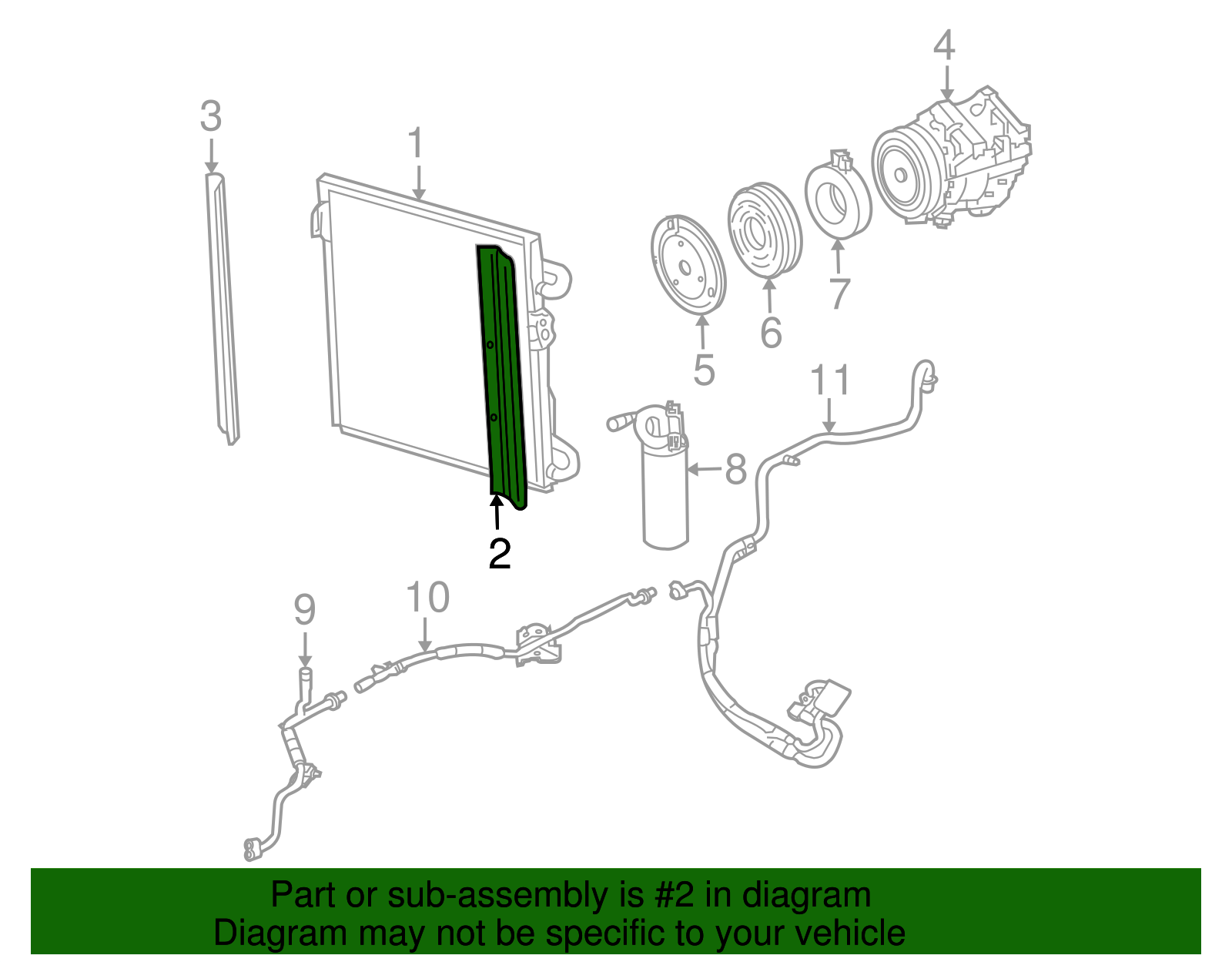 A/C Condenser Seal - Ford (YL8Z-19E572-DA)
