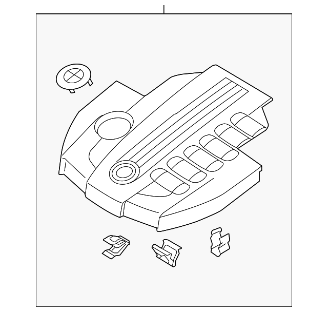 11147798374 20092013 BMW X5 Engine Cover (11147798374) BMW of