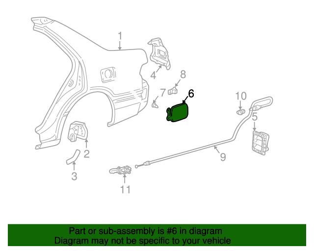 7735033080 Fuel Door 20022006 Toyota Camry Toyota Parts Delivered
