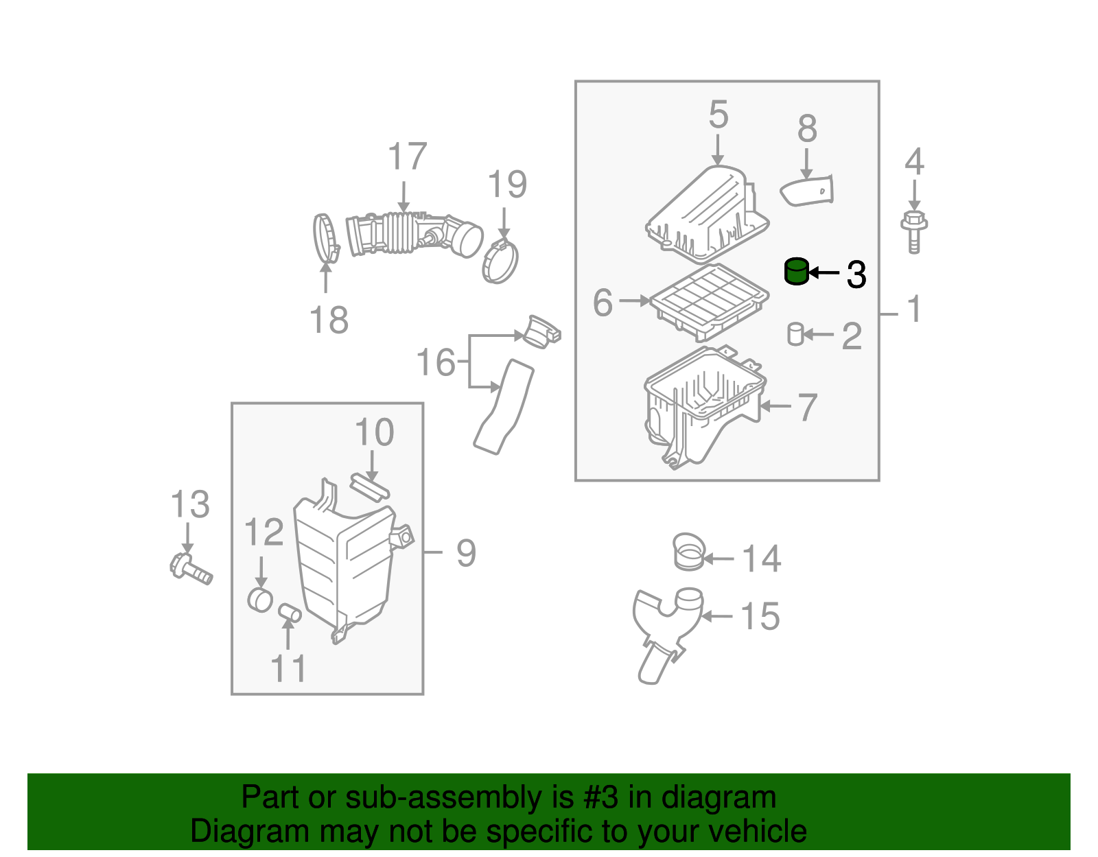 Air Cleaner Housing Insulator - GM (96351042)