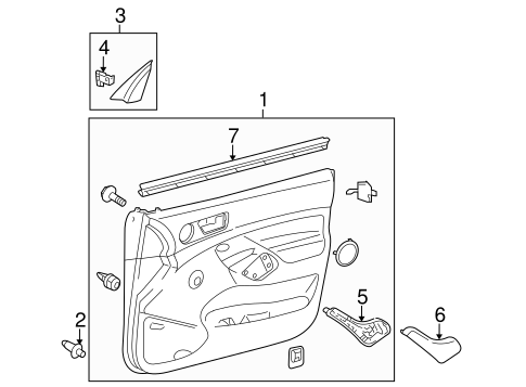 Interior Trim - Front Door for 2008 Toyota Tacoma #1