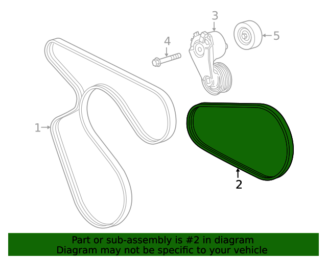 12679333 GM VRibbed Serpentine Belt GM Parts Store