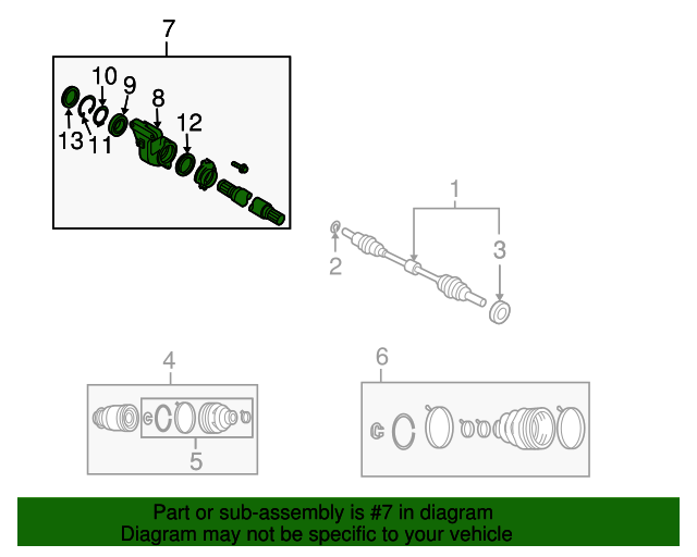 20072012 Mazda Cv Intermediate Shaft GA5525700A