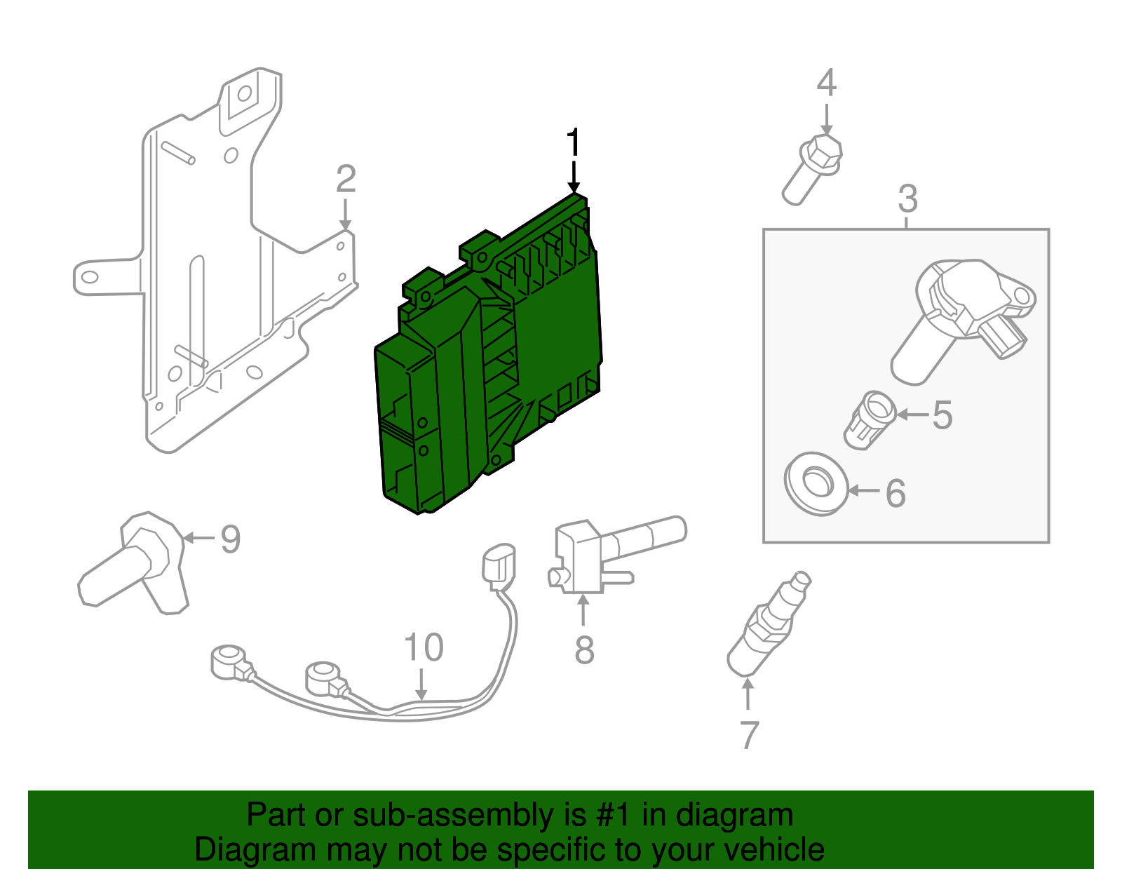 Genuine OEM Ford Part - Engine Control Module (ECM) FL3Z-12A650-BEBNP ...