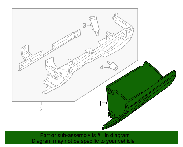 20172018 Mazda 3 Glove Box Assembly BADE6403002