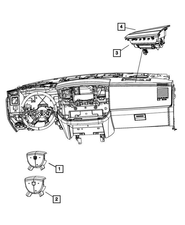 20042010 Dodge Air Bag Module Cover YT70XDHAA My Mopar Parts
