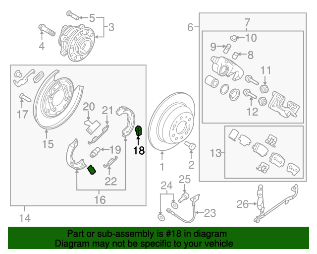 582723F100 Parking Brake Shoe Hold Down Pin Clip 20072022 Kia Kia