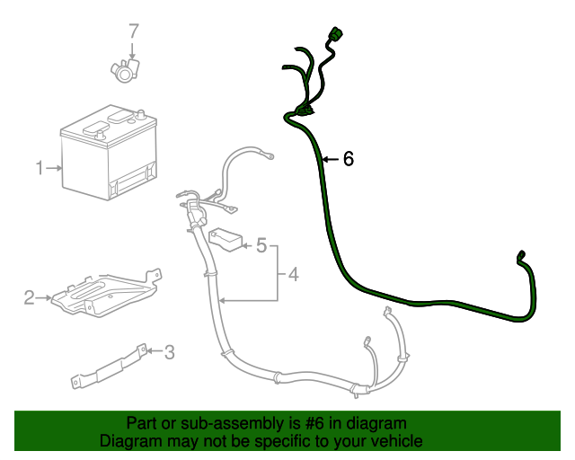 20062009 Chevrolet Negative Battery Cable 19115414