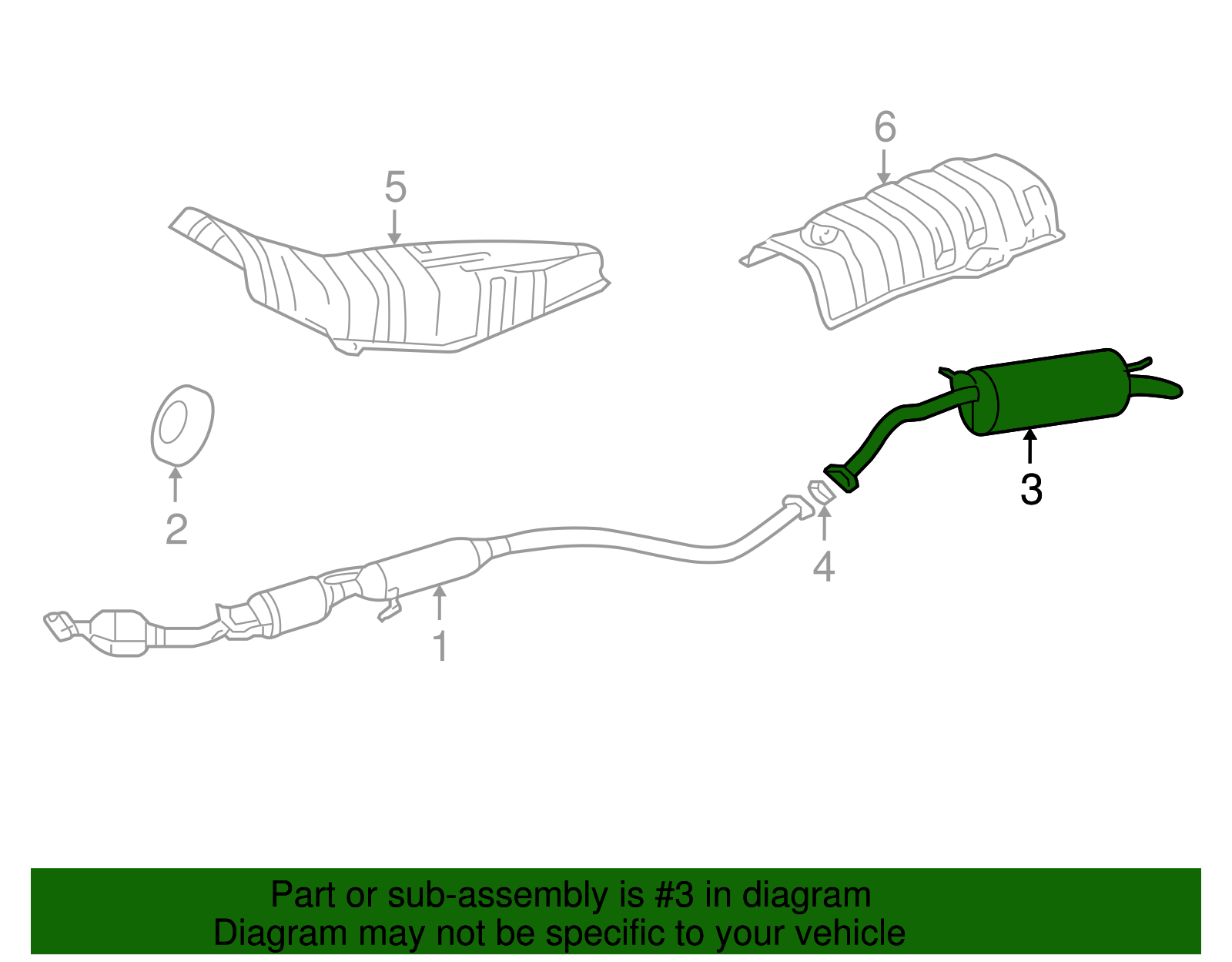 OEM 2004-2009 Toyota Prius Muffler & Pipe Part # 17430-21580